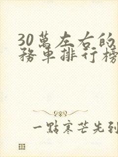 30万左右的商务车排行榜前十名