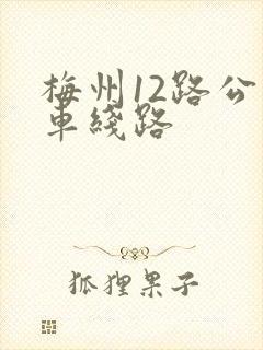 梅州12路公交车线路