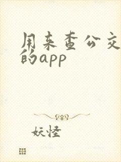 用来查公交车站的app 用来查公交车站的app