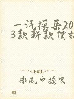 一汽探岳2023款新款价格