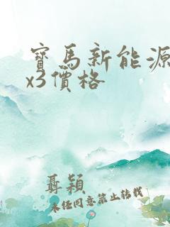 宝马新能源车ix3价格
