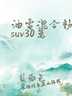 油电混合动力车suv30万