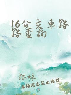 16公交车路线路查询