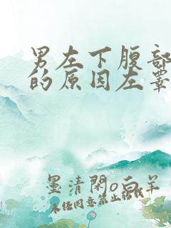 男左下腹部隐痛的原因左睾丸隐疼