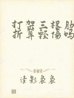 打架三根肋骨骨折算轻伤吗判几年