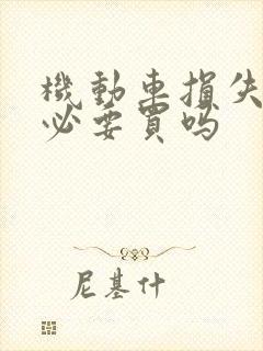 机动车损失保险必要买吗