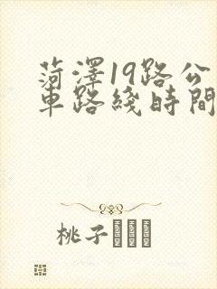 菏泽19路公交车路线时间表