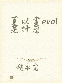 夏以昼evol是什么