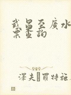 武昌至广水火车票查询