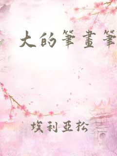 大的笔画笔顺