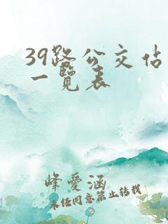 39路公交站点一览表