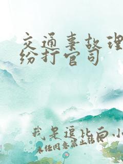 交通事故理赔纠纷打官司