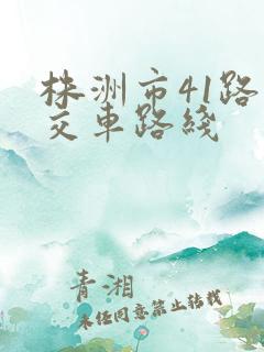株洲市41路公交车路线