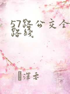 57路公交全程路线