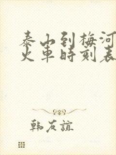 泰山到梅河口的火车时刻表