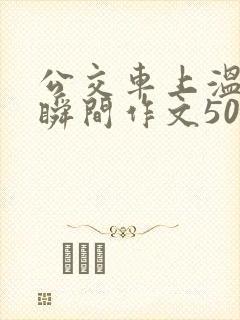公交车上温暖的瞬间作文500字 公交车上温暖的瞬间作文500字