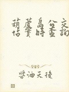 葫芦岛公交车到站实时查询