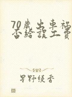 70岁出车祸是否给误工费