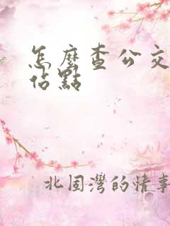 怎么查公交实时站点 怎么查公交实时站点