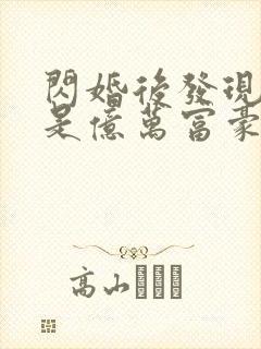 闪婚后发现老公是亿万富豪在线全本阅读 闪婚后发现老公是亿万富豪在线全本阅读