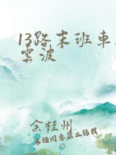 13路末班车刘云波