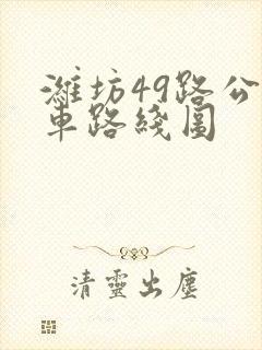 潍坊49路公交车路线图 潍坊49路公交车路线图