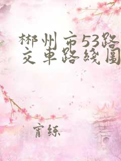 郴州市53路公交车路线图