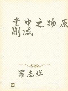 掌中之物原版无删减