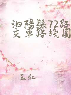泗阳县72路公交车路线图
