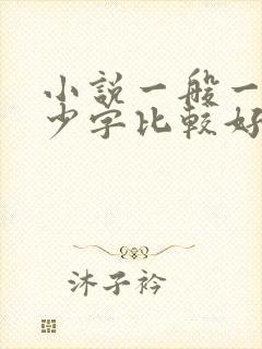 小说一般一章多少字比较好