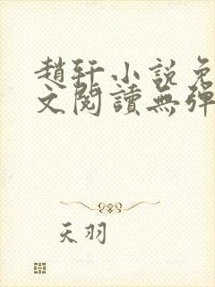 赵轩小说免费全文阅读无弹窗