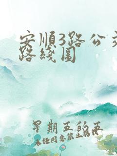 安顺3路公交车路线图
