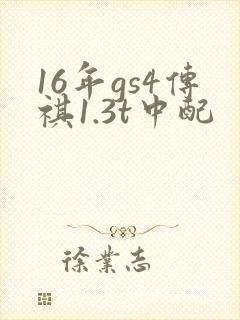 16年gs4传祺1.3t中配