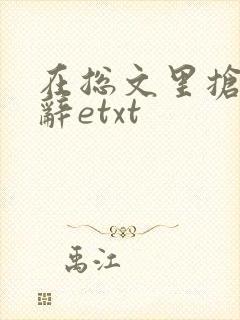 在总文里抢主角辞etxt