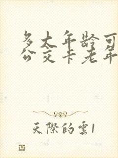 多大年龄可以办公交卡老年优惠卡