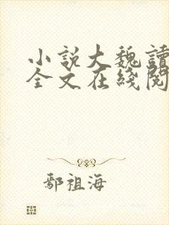 小说大魏读书人全文在线阅读