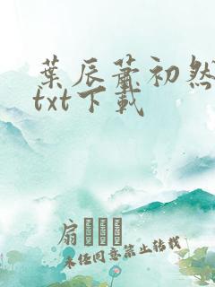 叶辰萧初然最新txt下载