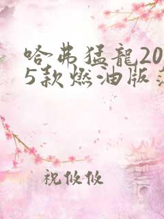哈弗猛龙2025款燃油版落地价 哈弗猛龙2025款燃油版落地价