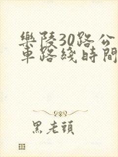 乐陵30路公交车路线时间表