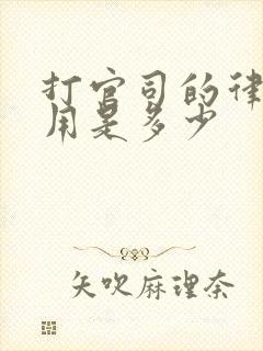 打官司的律师费用是多少