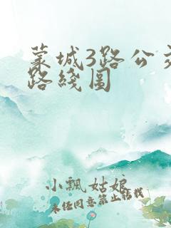 蒙城3路公交车路线图