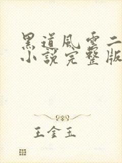 黑道风云二十年小说完整版