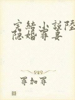 完结小说陆少的隐婚罪妻 完结小说陆少的隐婚罪妻