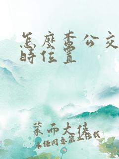 怎么查公交车实时位置