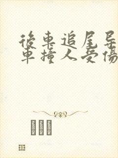 后车追尾导致前车撞人受伤怎么赔