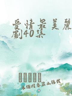 爱情最美丽电视剧40集