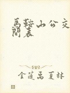 马鞍山公交车时间表