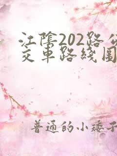 江阴202路公交车路线图