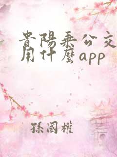 贵阳乘公交地铁用什么app