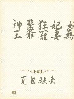 神医狂妃 妖孽王爷宠妻无度